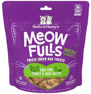 Cat Freeze Dried Meowfulls Turkey &amp; Duck 1.5 Oz