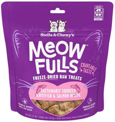 Freeze Dried Meowfulls Whitefish &amp; Salmon 1.5 Oz