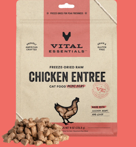 Cat Freeze Dried Chicken Mini Nibs 8 Oz