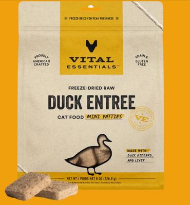 Cat Freeze Dried Duck Entrée Mini Patties 8 Oz