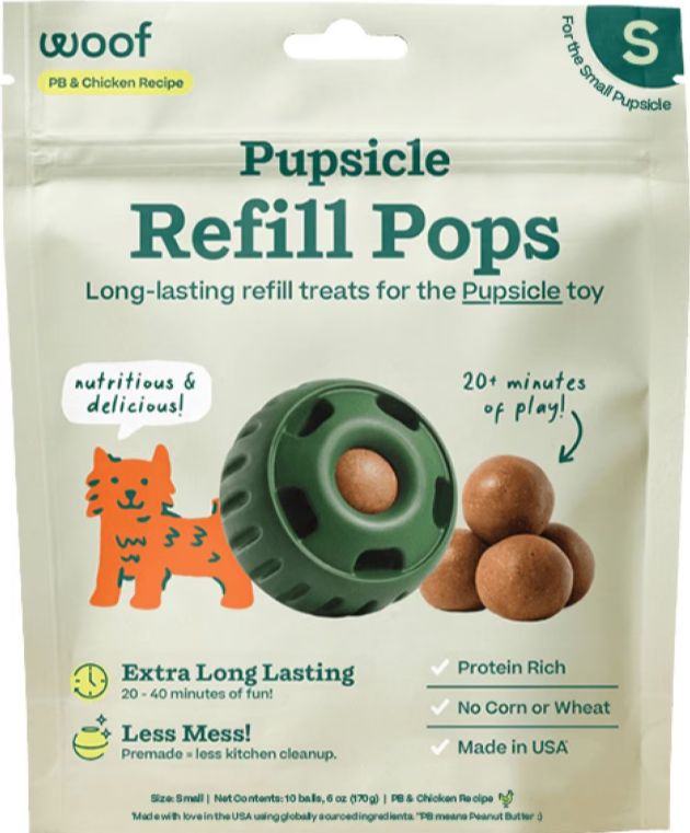 Woof Pops Peanut Butter/Chicken Small 6 Oz