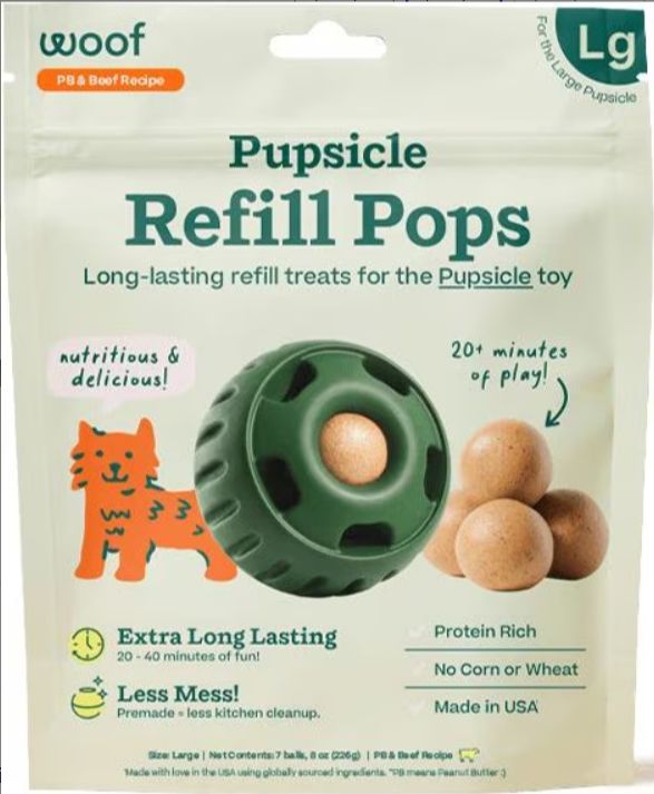Woof Pops Peanut Butter/ Beef Large 8OZ