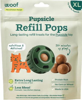 Woof Pops Peanut Butter/ Chicken XL 12Oz
