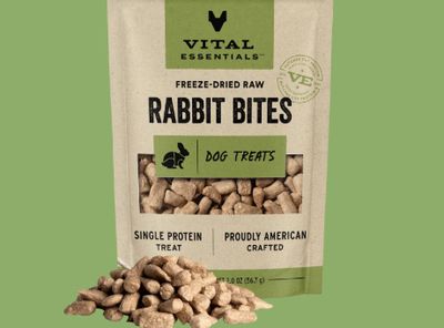 Dog Treat Freeze Dried Rabbit Bites 2 Oz