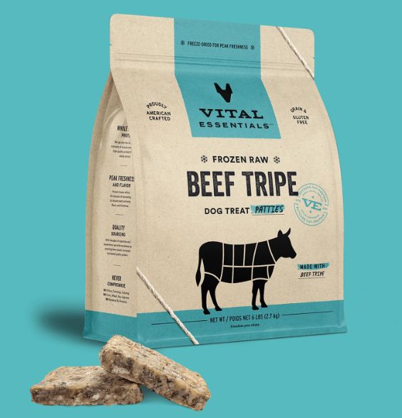 Frozen Beef Tripe Treat Patties 6 lb