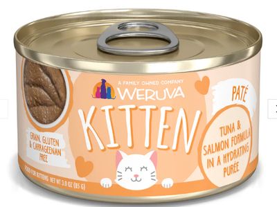 Weruva Kitten Tuna &amp; Salmon Puree Wet Cat Food 3 Oz