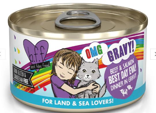 OMG Best Day Eva! Beef &amp; Salmon Dinner in Gravy 2.8 Oz