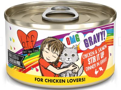 Weruva OMG Chicken &amp; Salmon Stir It Up Wet Cat Food 2.8 Oz