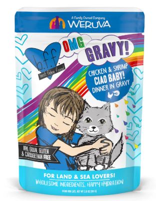 Weruva OMG Ciao Baby! Chicken &amp; Shrimp Wet Cat Food Pouch 2.8 Oz