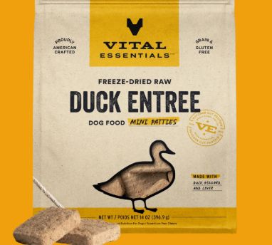 Dog Freeze Dried Duck Entrée Mini Patties 14 Oz