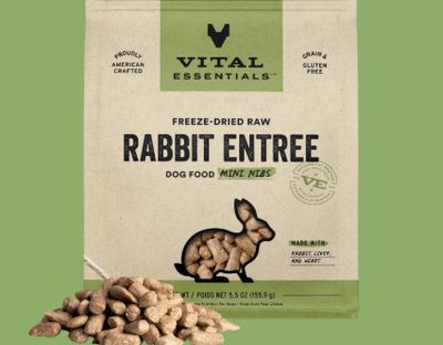 Dog Freeze Dried Rabbit Entrée Mini Nibs 5.5 Oz