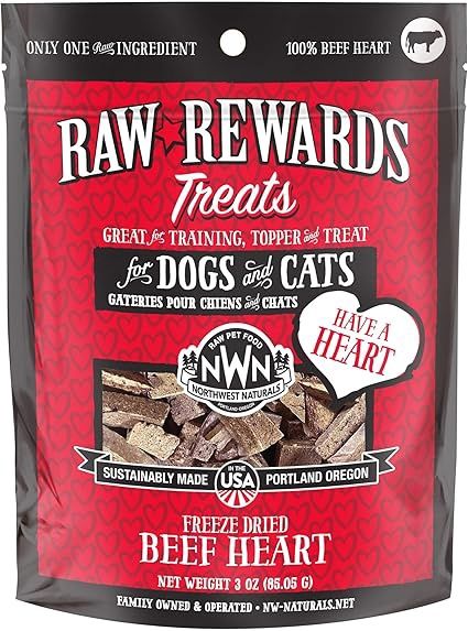 Freeze Dried Beef Heart Treats 3 Oz