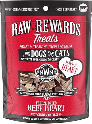 Freeze Dried Beef Heart Treats 3 Oz