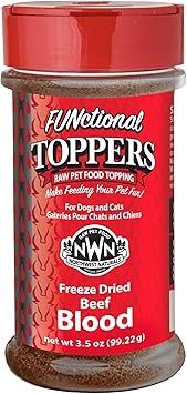 Freeze Dried Topper Beef Blood 3.5 Oz
