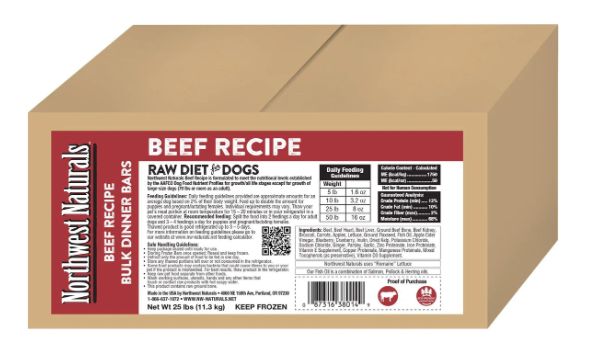 Frozen Beef Bulk Bars 25 lb