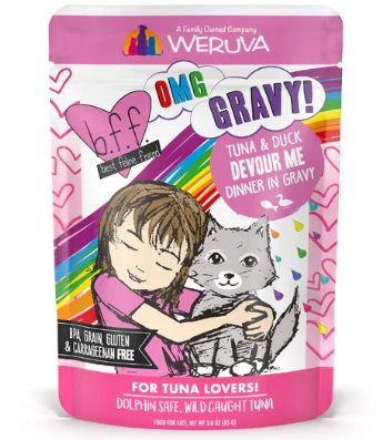 Weruva OMG Tuna &amp; Duck Devour Me Wet Cat Food Pouch 3 Oz
