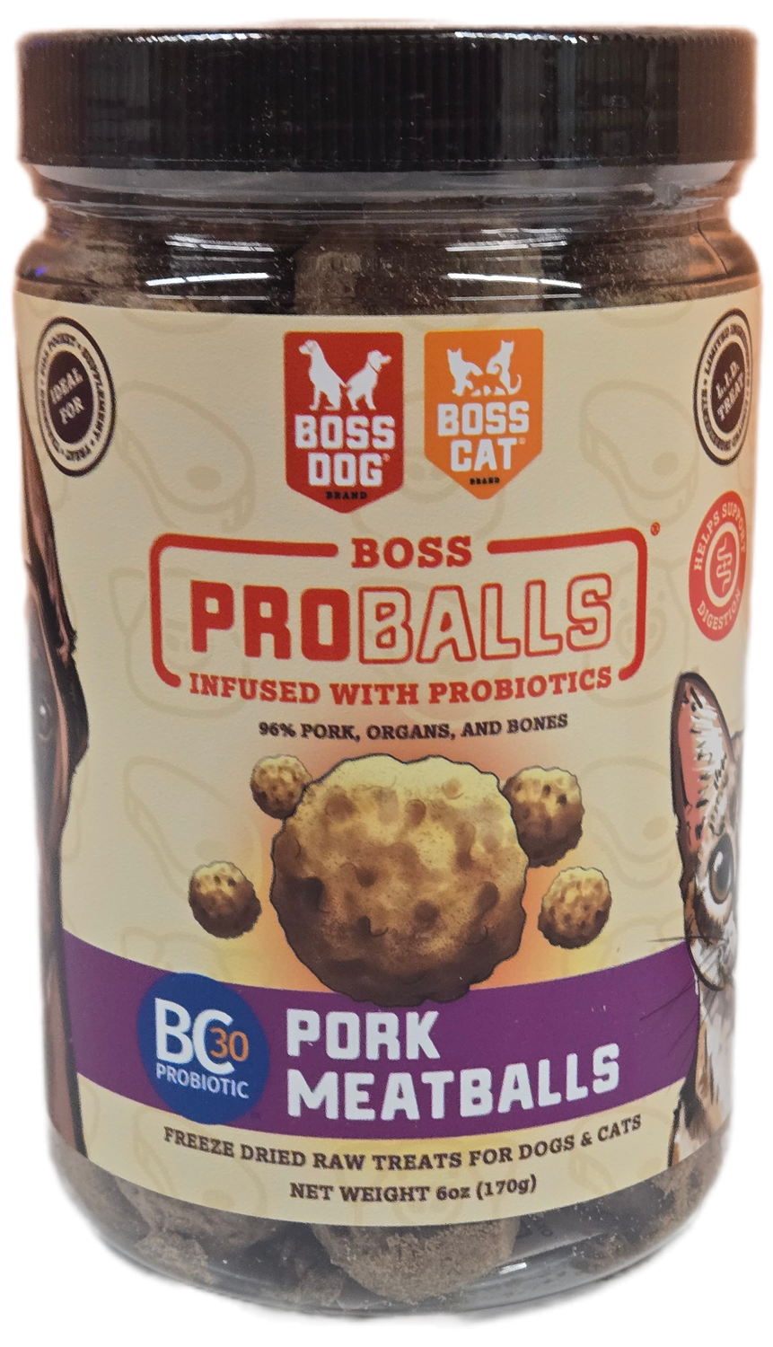 Boss Proballs Freeze Dried Raw Meatball Pork 6 Oz
