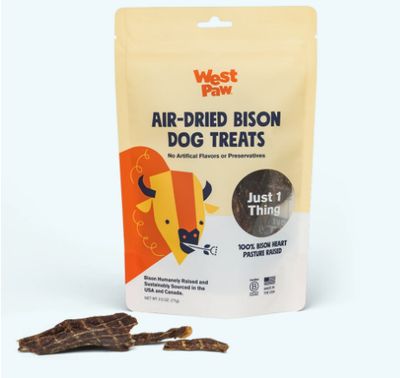 Air Dried Bison Heart Treats 2.5 Oz