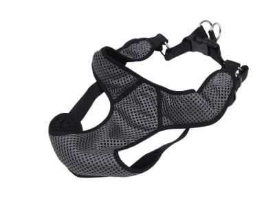Coastal Pet Products Comfort Soft Sport Wrap 06684 GYBMED 3/4 Inch Nylon Adjustable Dog Harness, Medium, 22 - 28 Inch Girth, Grey with Black