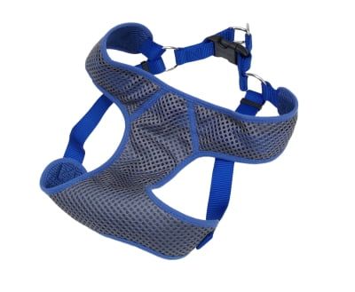 Coastal Pet Products Comfort Soft Sport Wrap 06984 GYULRG 1 Inch Nylon Adjustable Dog Harness, Large, 28 - 36 Inch Girth, Grey with Blue