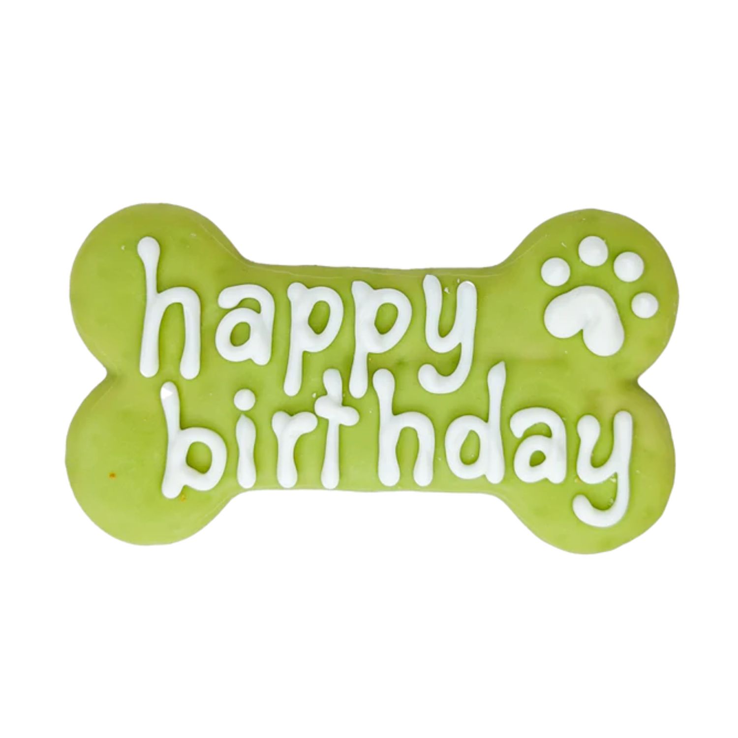 Green Happy Birthday Bone 6&quot;