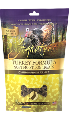 Zignature Turkey Flavored Soft Dog Treats, 4-oz bag