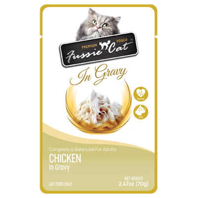 Fussie Cat Premium Chicken in Gravy Pouch 2.47 Oz