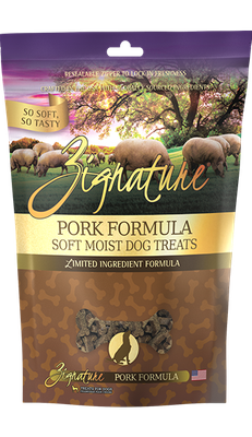Zignature Pork Flavored Soft Dog Treats, 4-oz bag