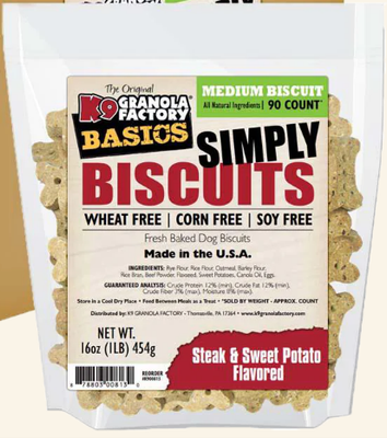 Simply Biscuits Steak &amp; Sw Potato(Medium) 1 lb