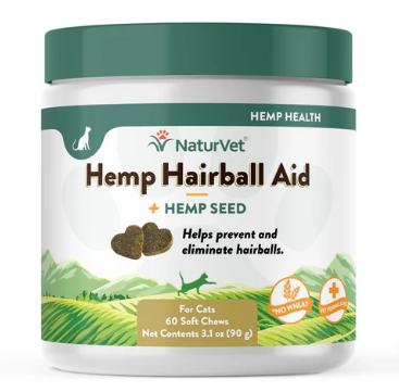 Hemp Hair-ball Aid Soft Chew Jar 60 count
