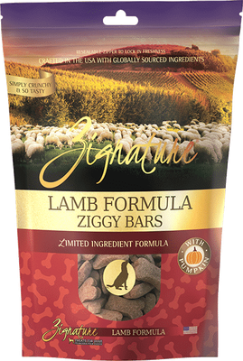 Zignature Lamb Formula Ziggy Bars Biscuit Dog Treats, 12-oz bag