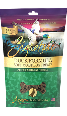 Zignature Duck Flavored Soft Dog Treats, 4-oz bag