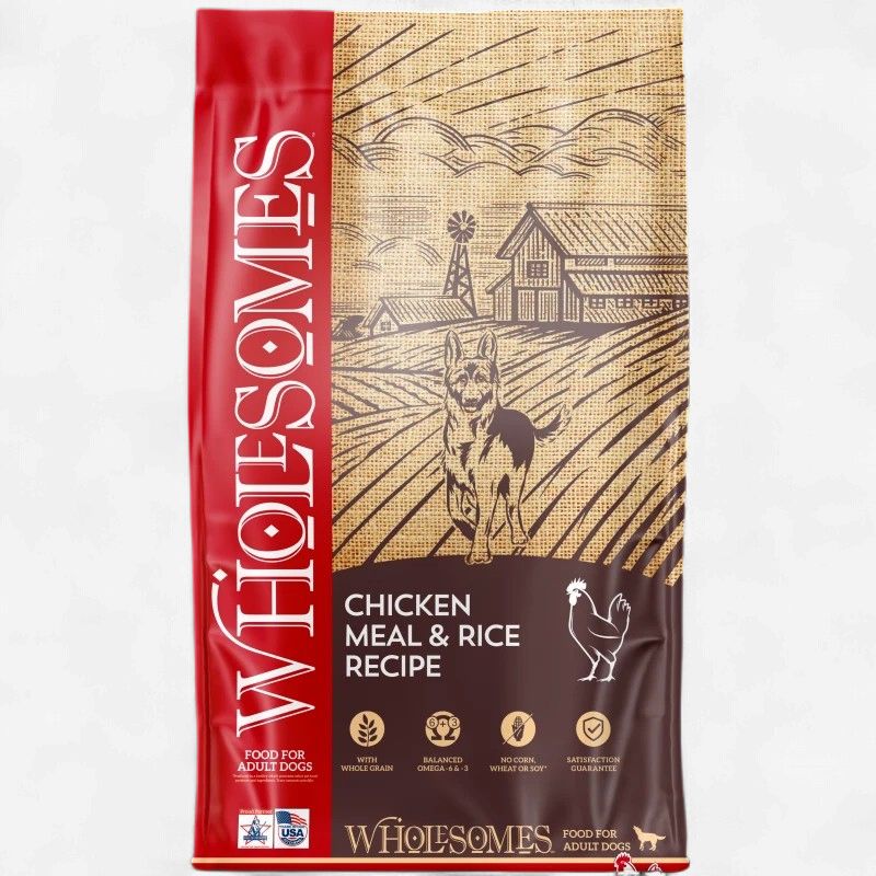 Wholesomes Chicken Meal &amp; Rice Adult Dry Dog Food 40 lb