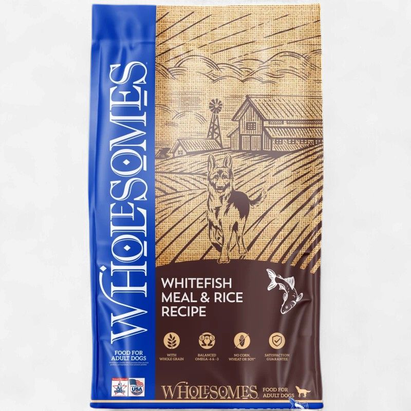 Wholesomes Whitefish Meal &amp; Rice Adult Dry Dog Food 40 lb