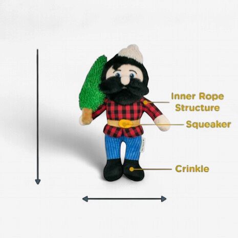 Plush Rope Body Paul Bunyan Toy 14"