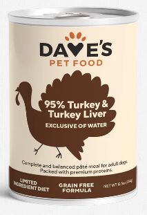 Dave's Dog Premium 95% Turkey 13 Oz