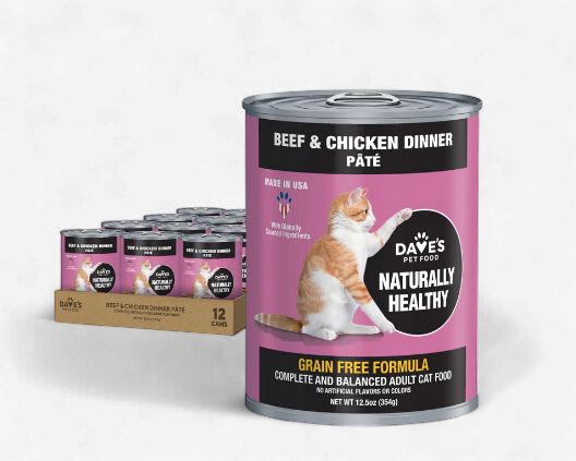 Dave's Cat Beef &amp; Chicken Pate 12.5 Oz