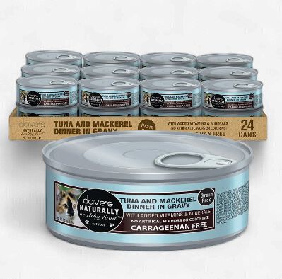 Dave's Cat Tuna &amp; Mackerel in Gravy 5.5 Oz
