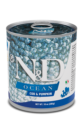 Farmina N&amp;D Ocean Cod &amp; Pumpkin Wet Dog Food, 10 Oz can