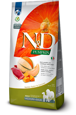 Farmina N&amp;D Pumpkin Duck &amp; Cantaloupe Adult Dry Dog Food, 26.4 Lb bag