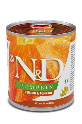 Farmina N&amp;D Pumpkin Venison &amp; Apple Wet Dog Food, 10 Oz can