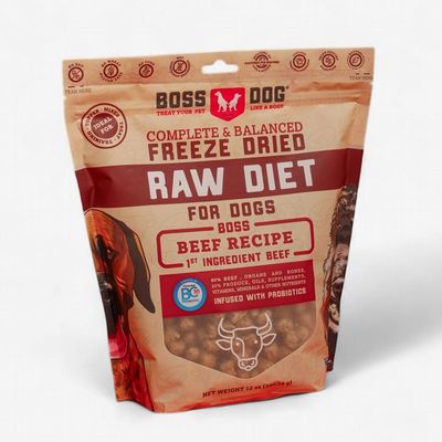 Boss Dog Freeze-Dried Raw Beef Dog Food 12 oz