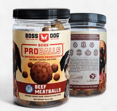 Freeze Dried Boss Proballs Freeze Dried Raw Meatball Beef 6 Oz