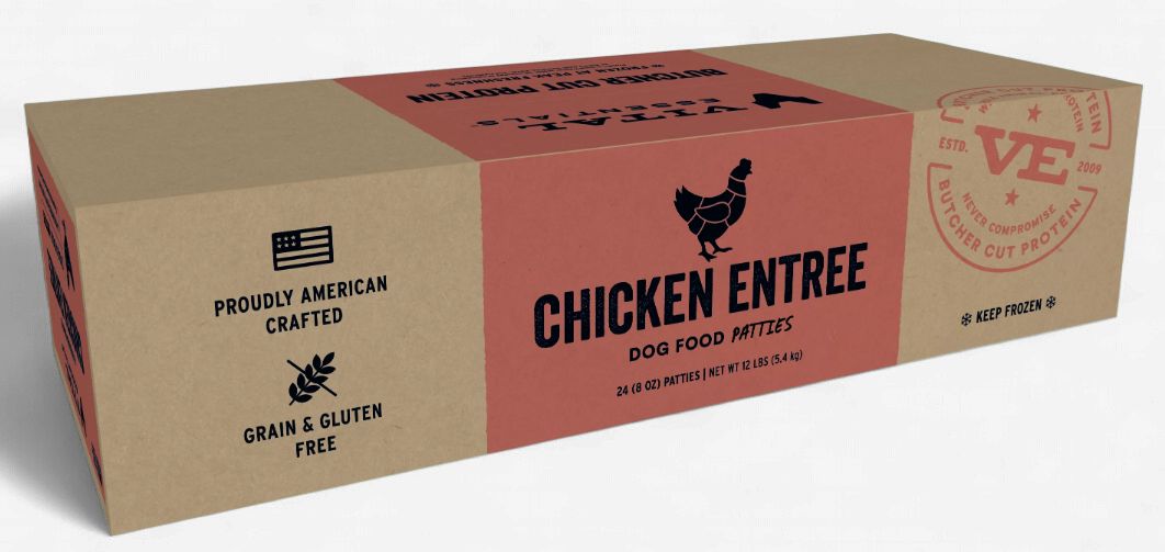 Vital Essentials Frozen Raw Dog Food Chicken Bulk, 12-lb bag