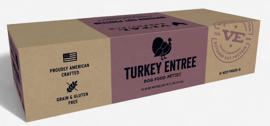 Vital Essentials Frozen Raw Dog Food Turkey Bulk, 12-lb bag