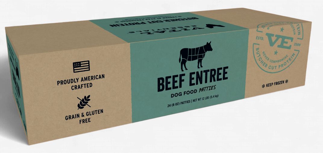 Vital Essentials Frozen Raw Dog Food Beef Bulk, 12-lb bag