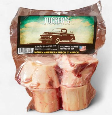 Tucker's Frozen Bison Bones 2 Inch Dog Treat, 4 Pk