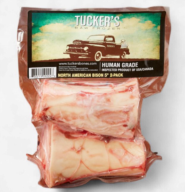 Tucker's Frozen Bison Bones 5 Inch Dog Treat, 2 Pk