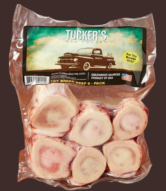 Tucker's Frozen Beef Bone Dog Treat, Size: 1" Toy Breed 6pk
