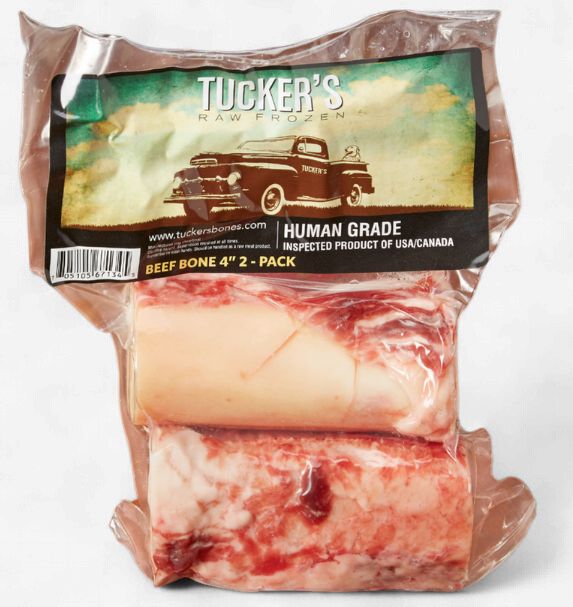 Tucker's Frozen Beef Bones 3 Inch Dog Treat, 4 Pk